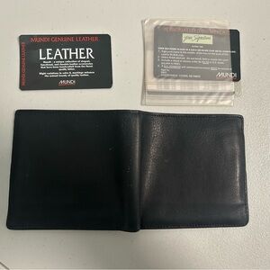 Mundi Genuine Leather Fold Wallet Black